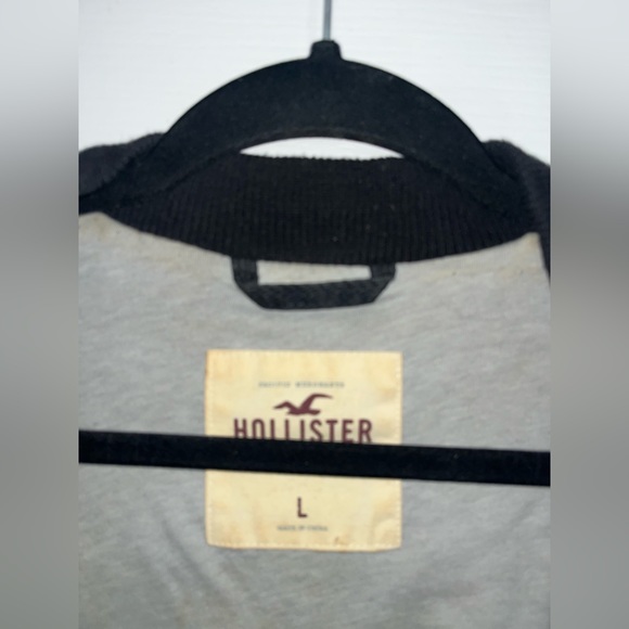 Hollister Women’s Black Zipper Bomber Jacket — L - Picture 4 of 5